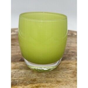 Glassybaby Votive Candle Holder Pre Triskelion Green Hand Blown Handmade